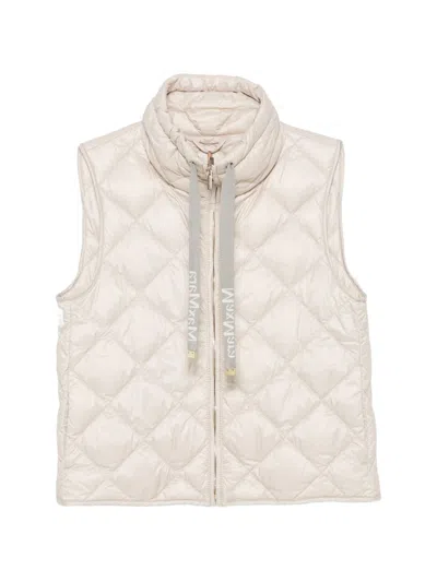 Max Mara The Cube Quilted Down Vest In Beige