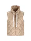 Max Mara The Cube Quilted Down Vest In Neutral