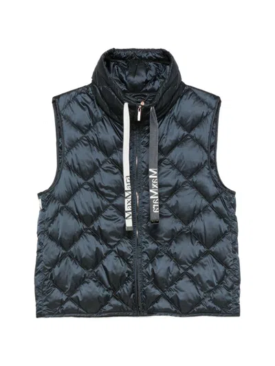 Max Mara The Cube Quilted Down Vest In Blue
