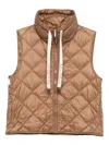 Max Mara The Cube Quilted Down Vest In Brown