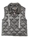 Max Mara The Cube Quilted Down Vest In Gray
