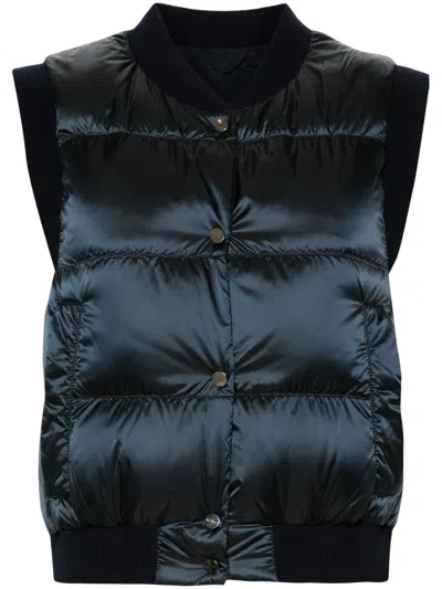 Max Mara The Cube Quilted Down Vest In Multi