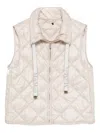 Max Mara The Cube Quilted Down Vest In Neutral