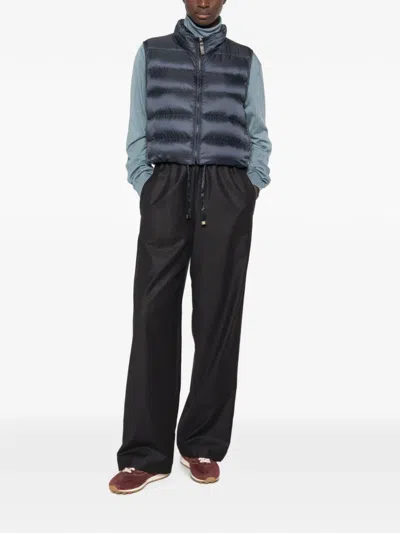 Max Mara The Cube Quilted Gilet In Blue