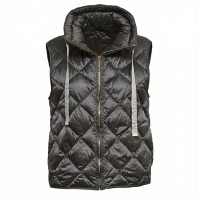 Max Mara The Cube Quilted High Collar Vest For Women In Gray