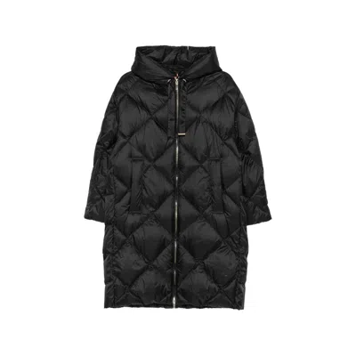 Max Mara The Cube Quilted Hooded Jacket In Black
