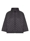 Max Mara The Cube Quilted Nylon Cape In Black