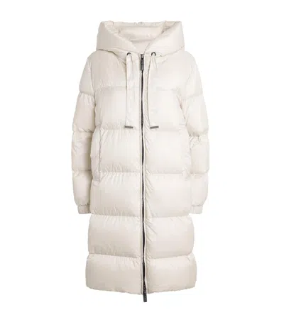 Max Mara The Cube Quilted Parka In Neutral
