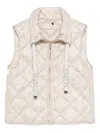 Max Mara The Cube Quilted Zipped Gilet In Neutral