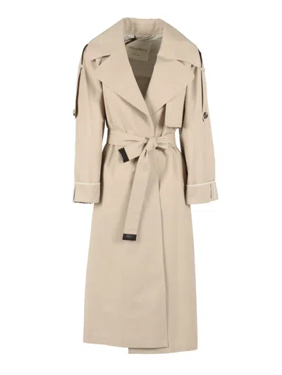 Max Mara The Cube Raincoat In Gold