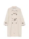 Max Mara The Cube Belted Double-breasted Coat In White