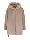 Max Mara Spacefe Reversible Down Coat In Brown