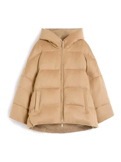 Max Mara The Cube Reversible Down Jacket In Gold