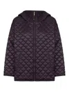 Max Mara The Cube 'leo' Black Quilted Short Down Jacket In Black