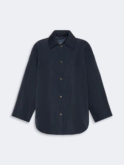 Max Mara The Cube Reversible Padded Jacket In Radzmir And Water Repellent Canvas In Blue
