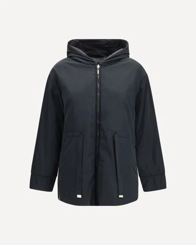 Max Mara The Cube Reversible Padded Parka In Radzmir And Water Repellent Canvas In Black