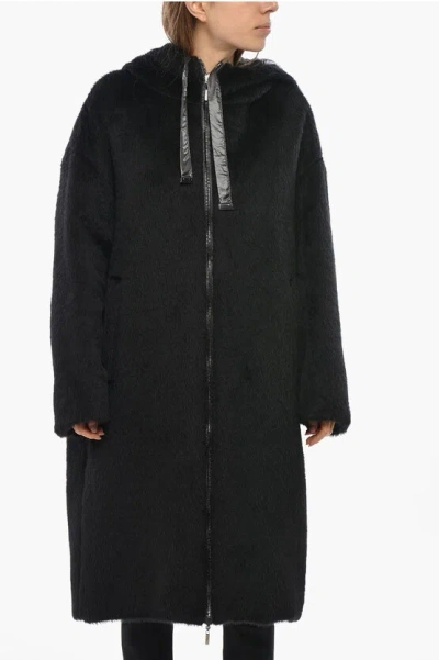 Max Mara The Cube Reversible Spaceba Coat With Quilted Lining In Black
