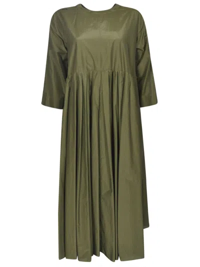 Max Mara The Cube Round Neck Oversized Dress In Green