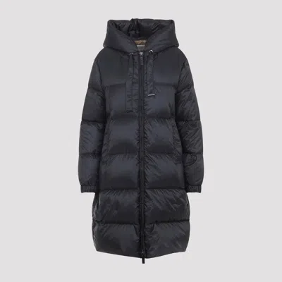 Max Mara The Cube Sei Long Down Jacket In Black