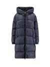 Max Mara The Cube Sei Long Nylon Down Jacket In Animal Print