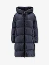 Max Mara The Cube Sei Long Nylon Down Jacket In Blue