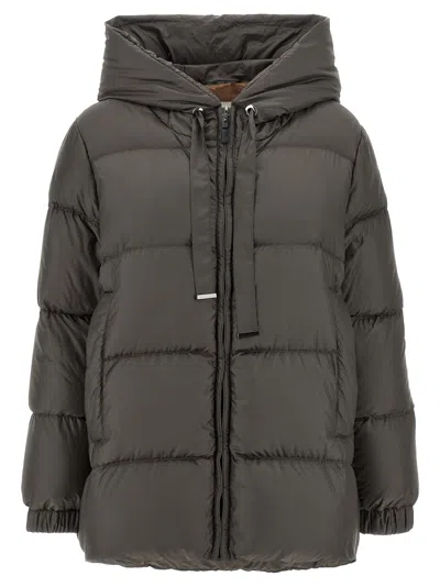 Max Mara The Cube Seia Down Jacket In Gray