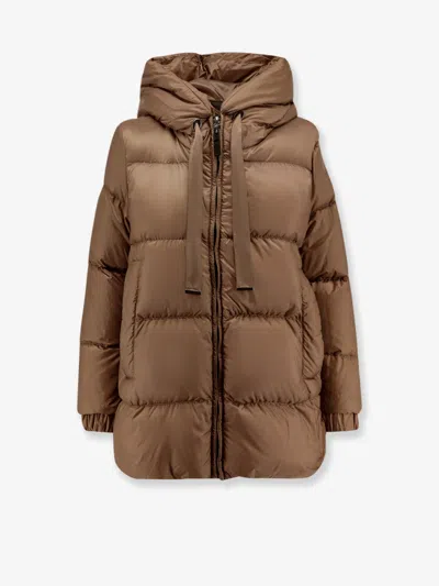 Max Mara The Cube Seia  Down Jacket In Brown
