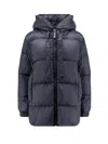 Max Mara The Cube Seia  Hooded Down Jacket In Blue