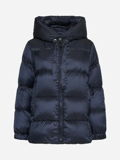 Max Mara The Cube Seia Quilted Nylon Down Jacket In Blue