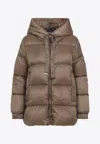 Max Mara The Cube Seia Zip-up Puffer Jacket In Sand