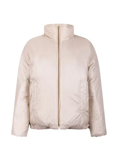 Max Mara The Cube Short Down Jacket In Beige