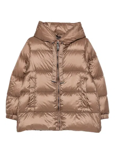 Max Mara The Cube Short Down Jacket In Brown