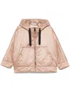 Max Mara The Cube Women Short Hooded Down Jacket In Brown