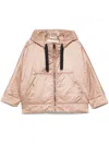 Max Mara The Cube Women Short Hooded Down Jacket In Brown