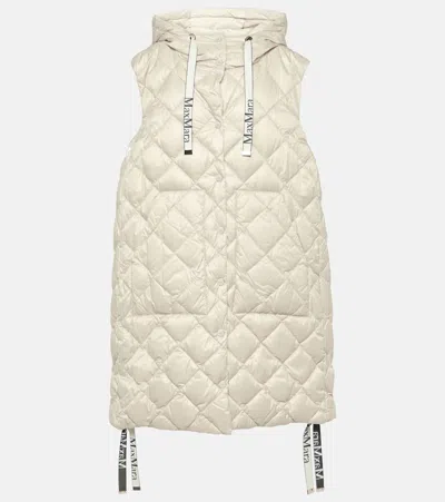 Max Mara The Cube Sisoft Quilted Down Vest In Beige