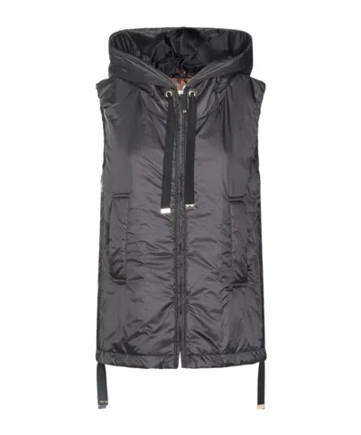 Max Mara The Cube Sleeveless Hooded Jacket In Blue