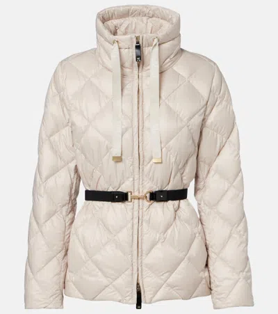 Max Mara The Cube Soft B Quilted Down Jacket In Sand