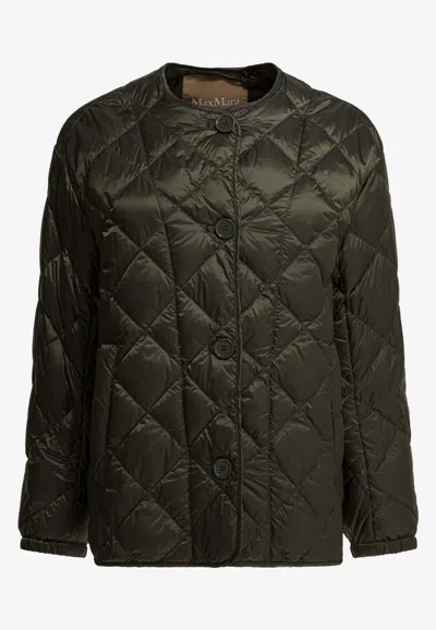 Max Mara The Cube Softd Quilted Jacket In Green