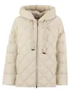 Max Mara The Cube Softfe - Water-repellent Canvas Jacket In White