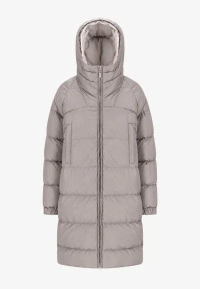 Max Mara The Cube Sophie Quilted Down Jacket In Gray
