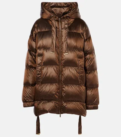 Max Mara The Cube Spacepi Down Jacket In Brown