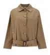 MAX MARA THE CUBE SPORTMAX BUTTONED BELTED TRENCH COAT