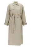 Max Mara The Cube 'strench' Trench Coat In Brown