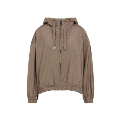 Max Mara The Cube Tea Taffeta Parka In Spring Camel