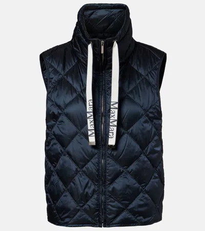 Max Mara The Cube Technical Puffer Vest In Blue