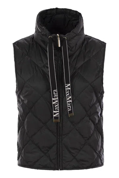 Max Mara The Cube Navy Down Jacket In Blue