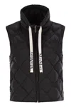 Max Mara The Cube Tregic Down Vest In Black