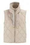 Max Mara The Cube Tegic - Drip-proof Canvas Padded Waistcoat In Neutral