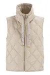 Max Mara The Cube Tegic - Drip-proof Canvas Padded Waistcoat In Neutral