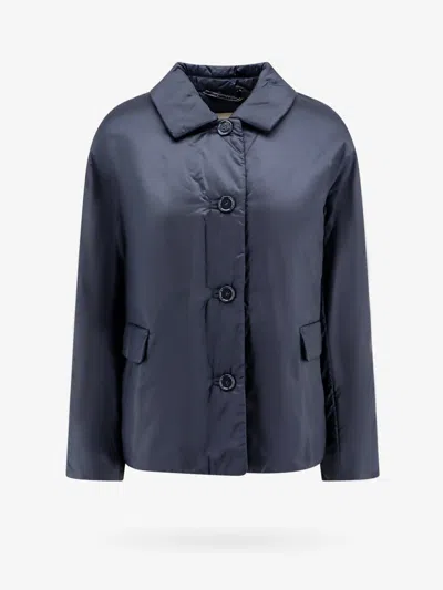 Max Mara The Cube The Cube Foldable  Jacket With Nylon Bag In Blue